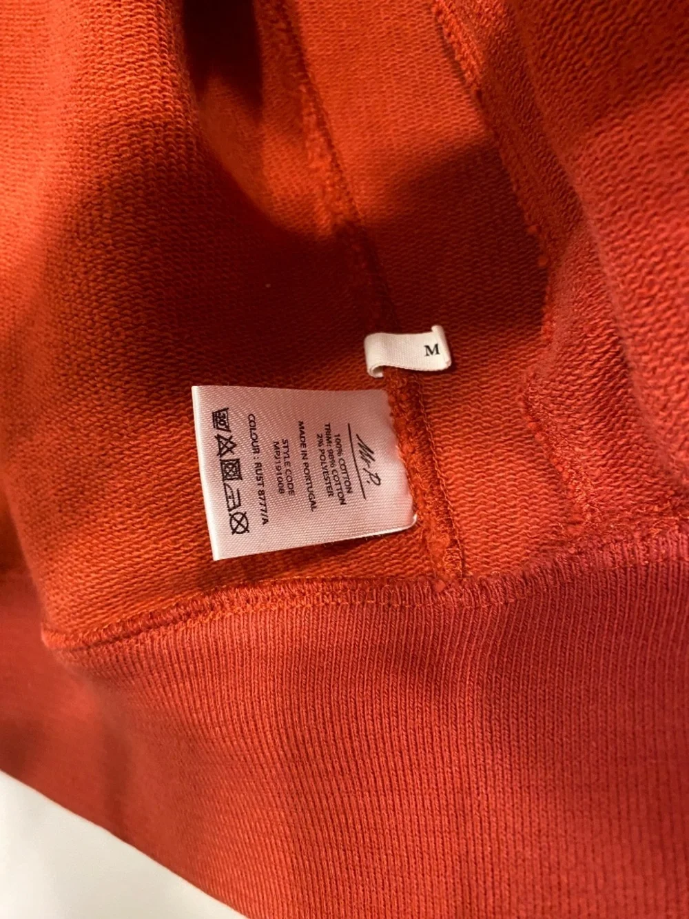 Mr P. Contrast-Tipped Cotton Blouson Jacket in Orange Medium